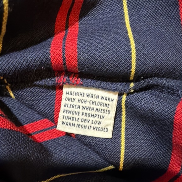 Vintage Polo Ralph Lauren Mens 2XB Big Navy Red Striped Pima Cotton Gold Pony - Picture 8 of 9